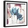 Blue Magnolias II-Lanie Loreth-Framed Art Print