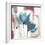 Blue Magnolias II-Lanie Loreth-Framed Art Print