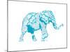 Blue Mandala Elephant-OnRei-Mounted Art Print