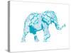 Blue Mandala Elephant-OnRei-Stretched Canvas