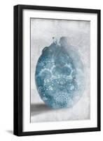 Blue Mandala Smoke Mate-OnRei-Framed Art Print