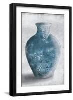 Blue Mandala Smoke-OnRei-Framed Art Print