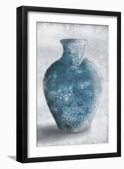 Blue Mandala Smoke-OnRei-Framed Art Print