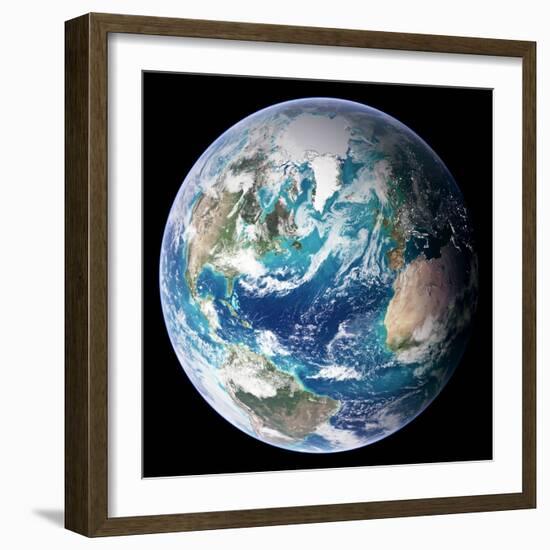 Blue Marble Image of Earth (2005)-null-Framed Premium Photographic Print