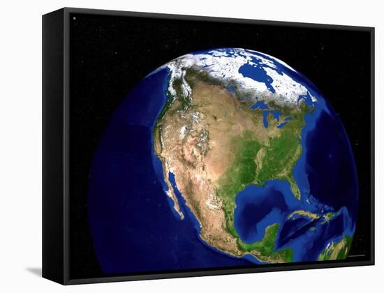 Blue Marble Next Generation Seasonal Landcover-Stocktrek Images-Framed Stretched Canvas