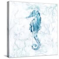 Blue Marble Seahorse-null-Stretched Canvas