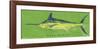 Blue Marlin-John W^ Golden-Framed Art Print