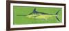 Blue Marlin-John W Golden-Framed Giclee Print