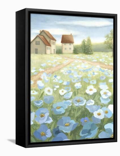 Blue Meadow-Megan Meagher-Framed Stretched Canvas