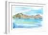 Blue Mediterranean Island Dreams Elba Italy Portoferraio-M. Bleichner-Framed Art Print