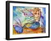 Blue Mermaid-sylvia pimental-Framed Art Print