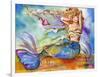 Blue Mermaid-sylvia pimental-Framed Art Print