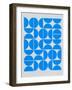 Blue Mid Century Composition-Eline Isaksen-Framed Art Print