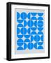 Blue Mid Century Composition-Eline Isaksen-Framed Art Print