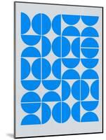 Blue Mid Century Composition-Eline Isaksen-Mounted Art Print