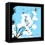 Blue Money Plant-Herb Dickinson-Framed Stretched Canvas