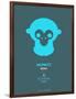 Blue Monkey Multilingual Poster-NaxArt-Framed Art Print