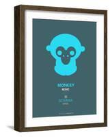 Blue Monkey Multilingual Poster-NaxArt-Framed Art Print