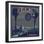 Blue Moon Brand - Los Angeles, California - Citrus Crate Label-Lantern Press-Framed Art Print