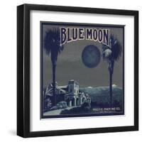 Blue Moon Brand - Los Angeles, California - Citrus Crate Label-Lantern Press-Framed Art Print