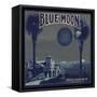 Blue Moon Brand - Los Angeles, California - Citrus Crate Label-Lantern Press-Framed Stretched Canvas