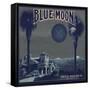 Blue Moon Brand - Los Angeles, California - Citrus Crate Label-Lantern Press-Framed Stretched Canvas