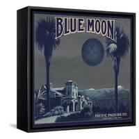 Blue Moon Brand - Los Angeles, California - Citrus Crate Label-Lantern Press-Framed Stretched Canvas