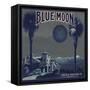 Blue Moon Brand - Los Angeles, California - Citrus Crate Label-Lantern Press-Framed Stretched Canvas