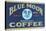 Blue Moon Coffee Label-Found Image Press-Stretched Canvas