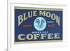 Blue Moon Coffee Label-Found Image Press-Framed Giclee Print