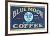 Blue Moon Coffee Label-Found Image Press-Framed Giclee Print