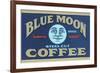 Blue Moon Coffee Label-Found Image Press-Framed Giclee Print