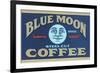 Blue Moon Coffee Label-Found Image Press-Framed Giclee Print