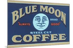 Blue Moon Coffee Label-Found Image Press-Mounted Giclee Print