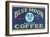 Blue Moon Coffee Label-Found Image Press-Framed Giclee Print