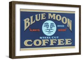 Blue Moon Coffee Label-Found Image Press-Framed Giclee Print