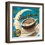 Blue Moon Coffee-Maria Donovan-Framed Art Print