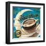 Blue Moon Coffee-Maria Donovan-Framed Art Print