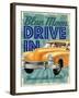 Blue Moon Drive In-null-Framed Giclee Print