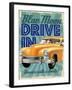 Blue Moon Drive In-null-Framed Giclee Print