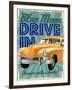 Blue Moon Drive In-null-Framed Giclee Print