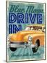 Blue Moon Drive In-null-Mounted Giclee Print