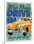 Blue Moon Drive In-null-Framed Giclee Print