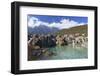 Blue Moon Lake and Jade Dragon Snow Mountain (Yulong Xueshan), Lijiang, Yunnan, China-Ian Trower-Framed Photographic Print