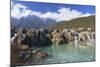 Blue Moon Lake and Jade Dragon Snow Mountain (Yulong Xueshan), Lijiang, Yunnan, China-Ian Trower-Mounted Photographic Print