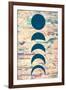 Blue Moon Phases-null-Framed Art Print