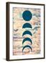 Blue Moon Phases-null-Framed Art Print