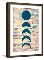 Blue Moon Phases-null-Framed Art Print