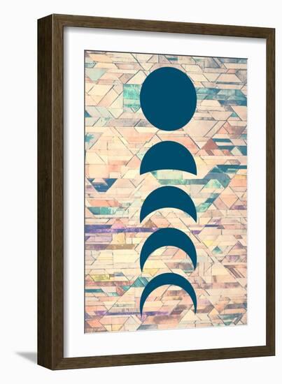 Blue Moon Phases-null-Framed Art Print