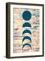 Blue Moon Phases-null-Framed Art Print